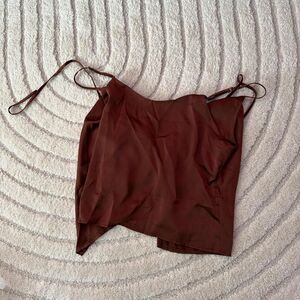NWOT Shein Open Back Adjustable straps chocolate top